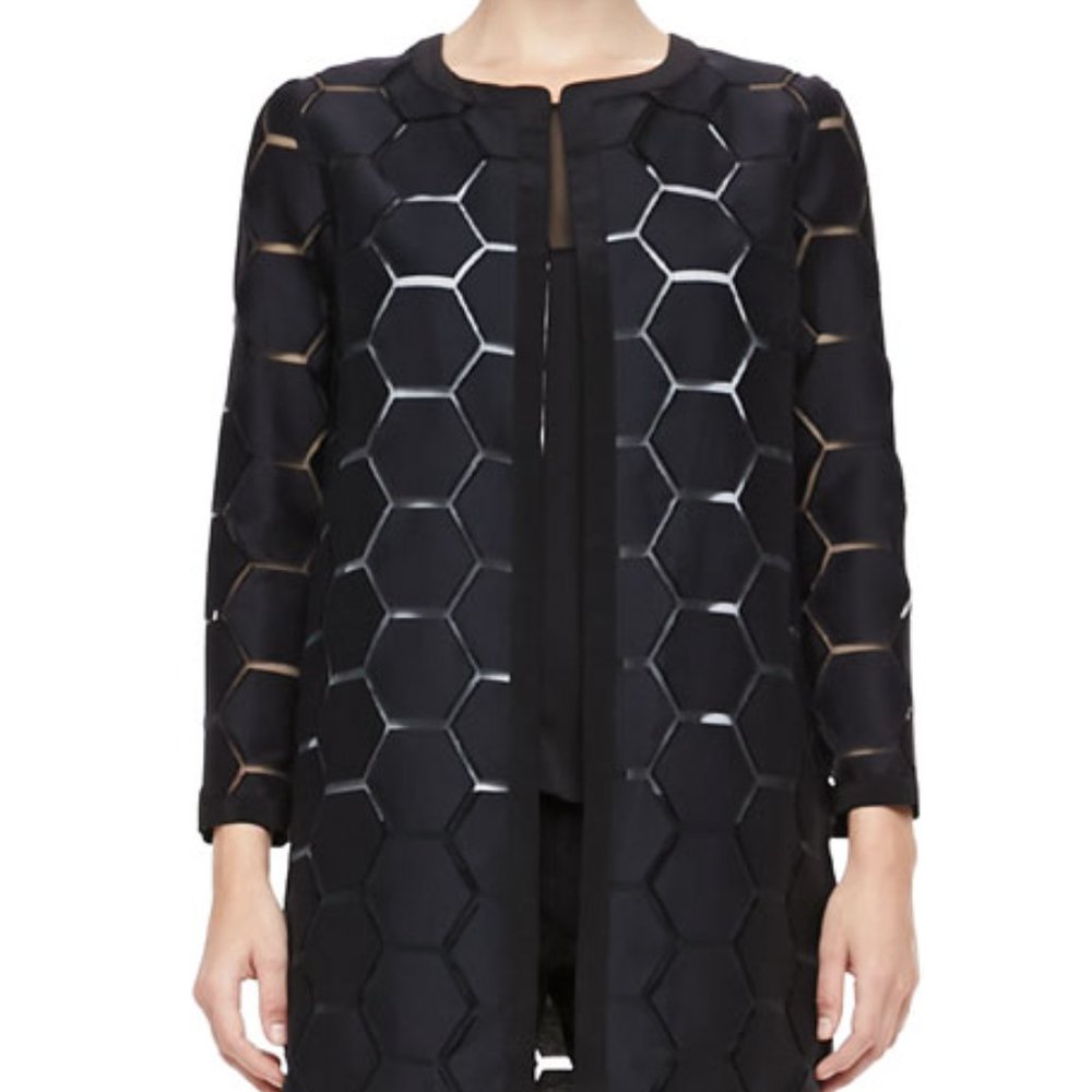 Milly Geometric Black Cocktail Jacket-size 6